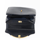 GUCCI Hand Bag Leather Navy Gold 000 056 0017 Auth 171384-10