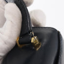 GUCCI Hand Bag Leather Navy Gold 000 056 0017 Auth 171384-9