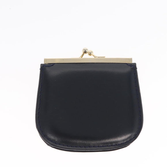 GUCCI Hand Bag Leather Navy Gold 000 056 0017 Auth 171384