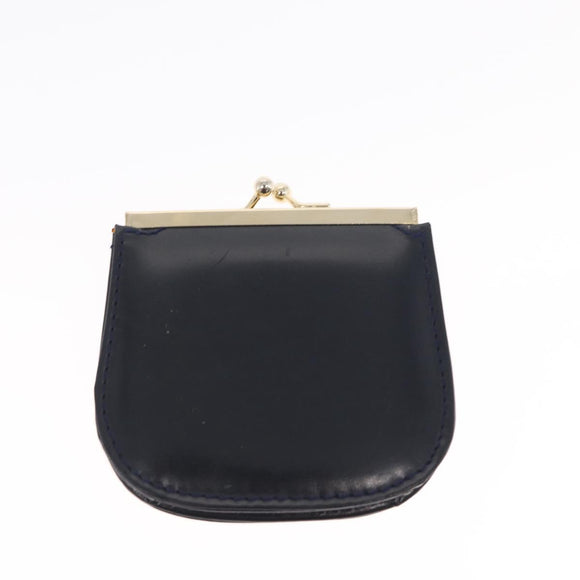 GUCCI Hand Bag Leather Navy Gold 000 056 0017 Auth 171384