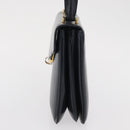 GUCCI Hand Bag Leather Navy Gold 000 056 0017 Auth 171384-3