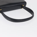 GUCCI Hand Bag Leather Navy Gold 000 056 0017 Auth 171384-7