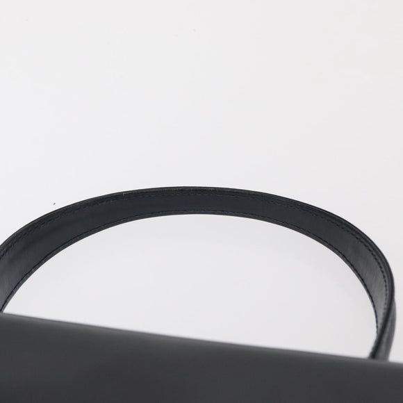 GUCCI Hand Bag Leather Navy Gold 000 056 0017 Auth 171384