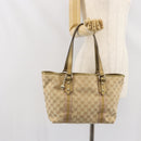 GUCCI GG Canvas Sherry Line Tote Bag Beige Gold 137396 Auth 171388A-22