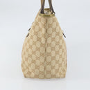 GUCCI GG Canvas Sherry Line Tote Bag Beige Gold 137396 Auth 171388A-4