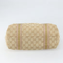GUCCI GG Canvas Sherry Line Tote Bag Beige Gold 137396 Auth 171388A-5