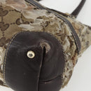 GUCCI GG Crystal Tote Bag Coated Canvas Gold Beige 223964 Auth 171389-10