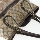 GUCCI GG Crystal Tote Bag Coated Canvas Gold Beige 223964 Auth 171389-6