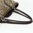 GUCCI GG Crystal Tote Bag Coated Canvas Gold Beige 223964 Auth 171389-7