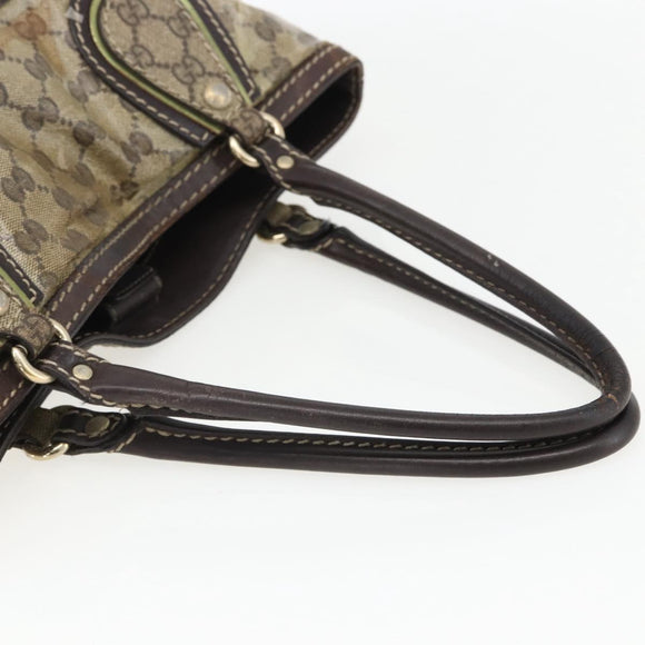 GUCCI GG Crystal Tote Bag Coated Canvas Gold Beige 223964 Auth 171389