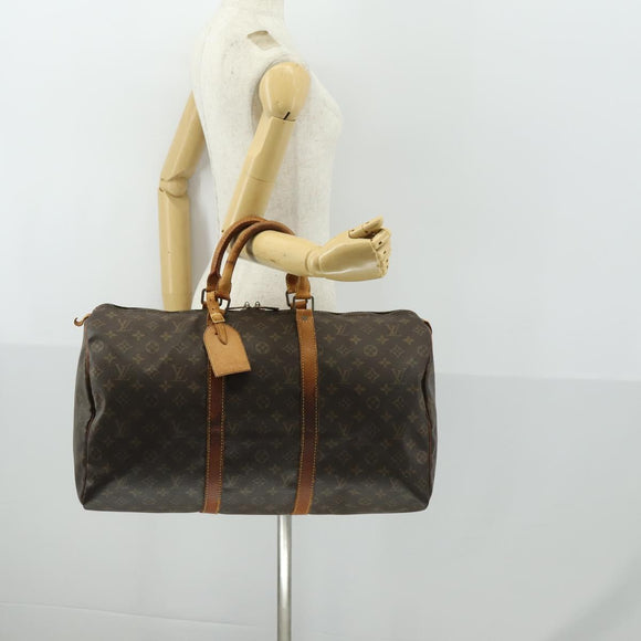 LOUIS VUITTON Monogram Keepall 50 Boston Bag M41426 LV Auth 171390