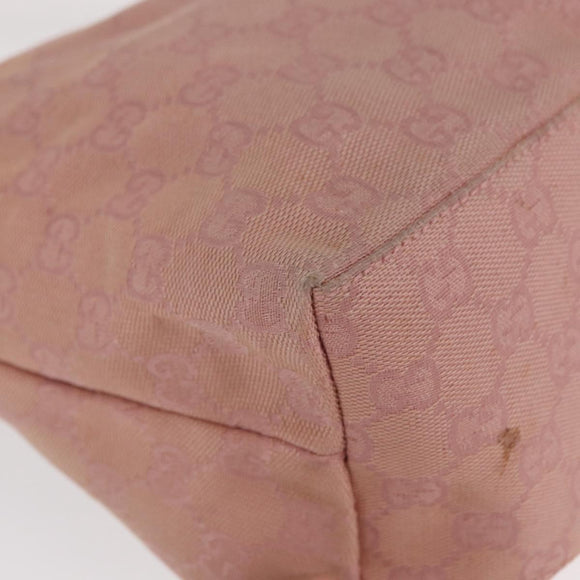 GUCCI GG Canvas Shoulder Bag Pink Silver 001 3386 Auth 171393