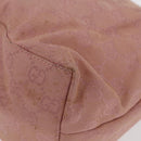 GUCCI GG Canvas Shoulder Bag Pink Silver 001 3386 Auth 171393-17