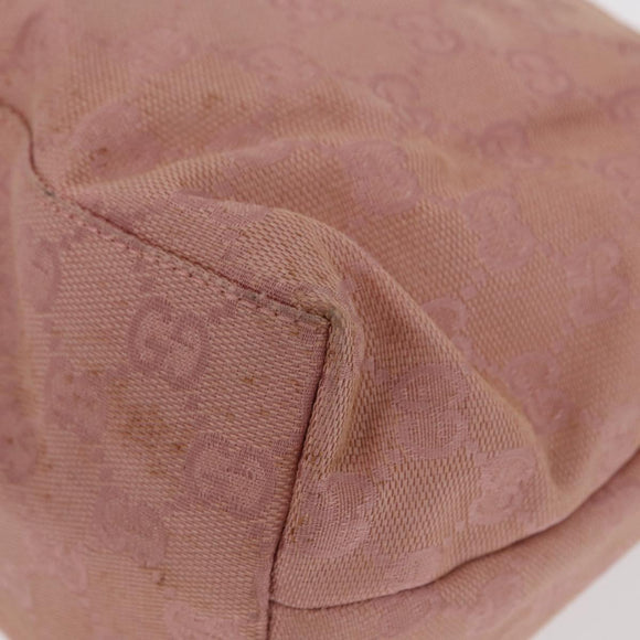 GUCCI GG Canvas Shoulder Bag Pink Silver 001 3386 Auth 171393