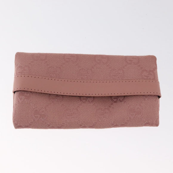 GUCCI GG Canvas Shoulder Bag Pink Silver 001 3386 Auth 171393