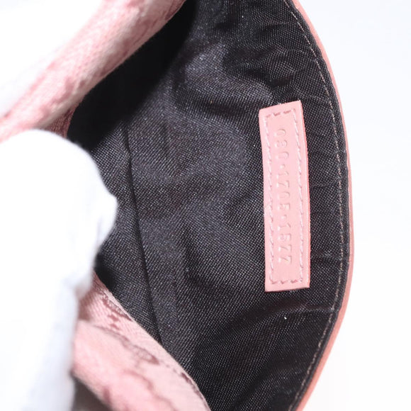 GUCCI GG Canvas Shoulder Bag Pink Silver 001 3386 Auth 171393