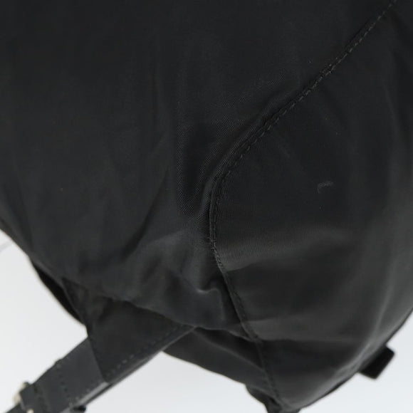 PRADA Backpack Nylon Black Silver Auth 171402