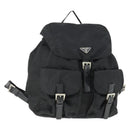 PRADA Backpack Nylon Black Silver Auth 171402-1