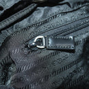 PRADA Backpack Nylon Black Silver Auth 171402-26