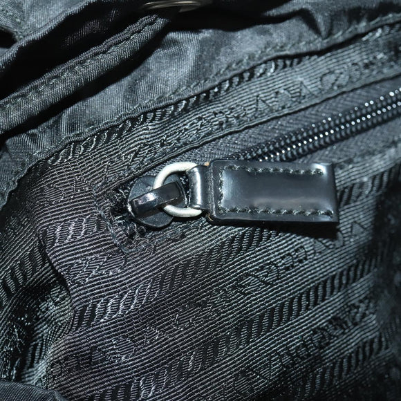 PRADA Backpack Nylon Black Silver Auth 171402