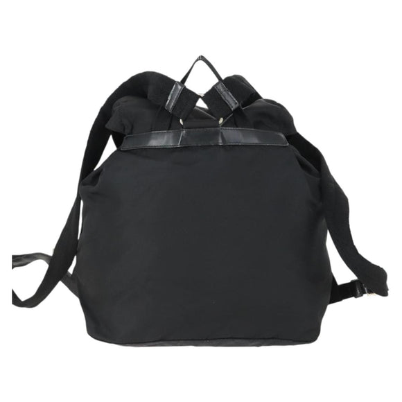 PRADA Backpack Nylon Black Silver Auth 171402