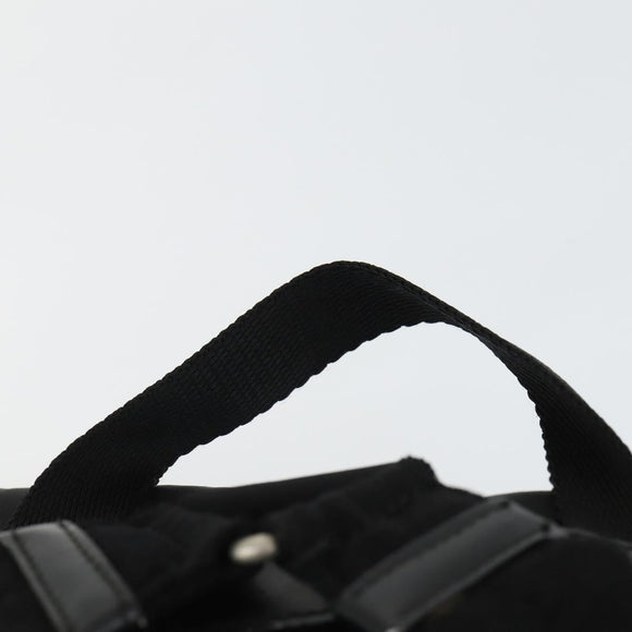 PRADA Backpack Nylon Black Silver Auth 171402