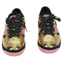 GUCCI Basketball Sneakers Leather Size 35 Gold Auth 171404M-3