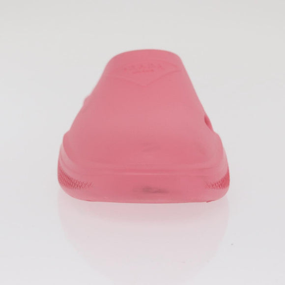 PRADA Slide Sandals Rubber Pink Auth 171405V