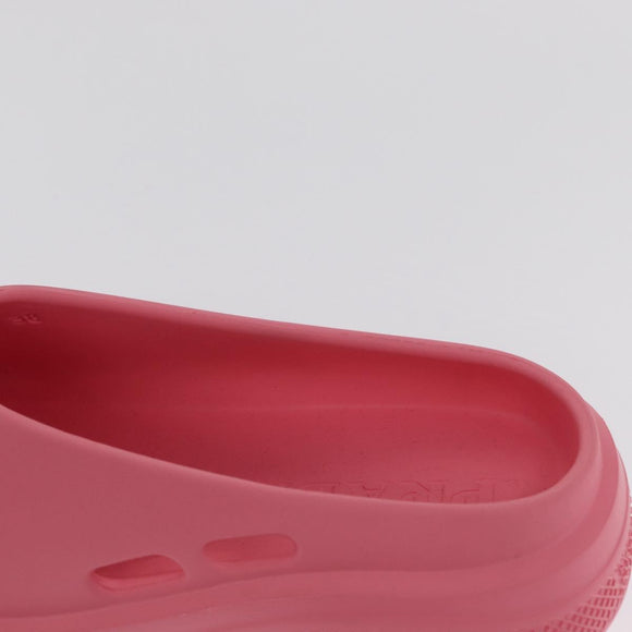 PRADA Slide Sandals Rubber Pink Auth 171405V