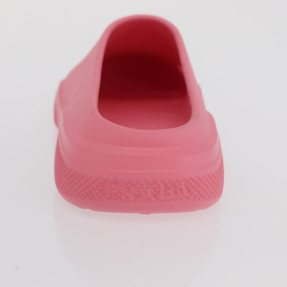 PRADA Slide Sandals Rubber Pink Auth 171405V