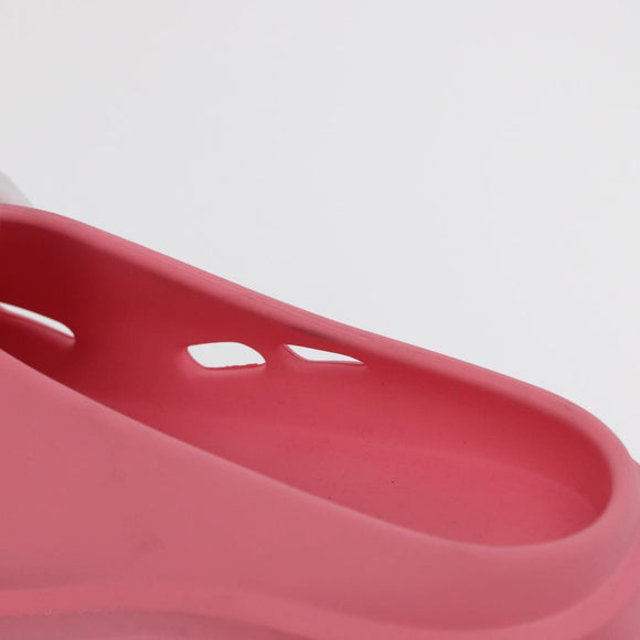 PRADA Slide Sandals Rubber Pink Auth 171405V