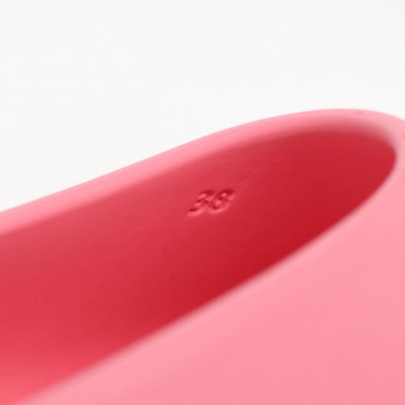 PRADA Slide Sandals Rubber Pink Auth 171405V