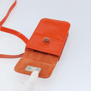 GUCCI Shoulder Bag Patent leather Orange Silver Auth 171407-15