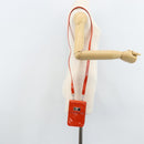 GUCCI Shoulder Bag Patent leather Orange Silver Auth 171407-23