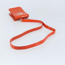 GUCCI Shoulder Bag Patent leather Orange Silver Auth 171407-7