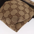 GUCCI GG Canvas Waist bag Beige Silver 131236 Auth 171409-15