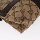 GUCCI GG Canvas Waist bag Beige Silver 131236 Auth 171409-16