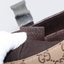 GUCCI GG Canvas Waist bag Beige Silver 131236 Auth 171409-12