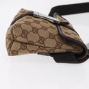 GUCCI GG Canvas Waist bag Beige Silver 131236 Auth 171409-3