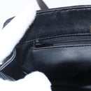 BALLY Shoulder Bag Leather Suede Black Gold Auth 171410-16