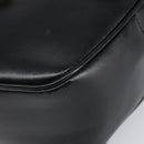CELINE Circle Schultertasche Leder Schwarz Gold Auth 171411V-8