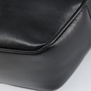 CELINE Circle Shoulder Bag Leather Black Gold Auth 171411V-16