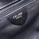 CELINE Circle Schultertasche Leder Schwarz Gold Auth 171411V-19