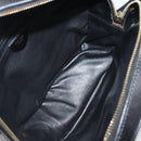 CELINE Circle Shoulder Bag Leather Black Gold Auth 171411V-10