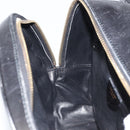 CELINE Circle Shoulder Bag Leather Black Gold Auth 171411V-21