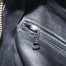 CELINE Circle Shoulder Bag Leather Black Gold Auth 171411V-22