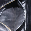 CELINE Circle Schultertasche Leder Schwarz Gold Auth 171411V-23