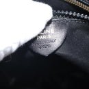 CELINE Circle Shoulder Bag Leather Black Gold Auth 171411V-11