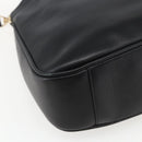 GUCCI Bamboo Shoulder Bag Leather 2way Black Gold 001 2058 1638 Auth 171417-16