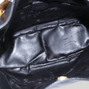 GUCCI Bamboo Shoulder Bag Leather 2way Black Gold 001 2058 1638 Auth 171417-11